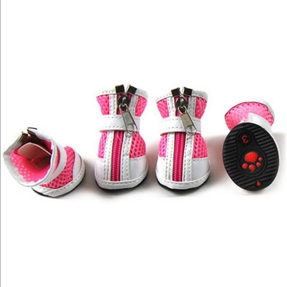 Dog Shoes for Small Dog 🐶 
Size 5. Mesh Booties with Adjustable Zipper 😍